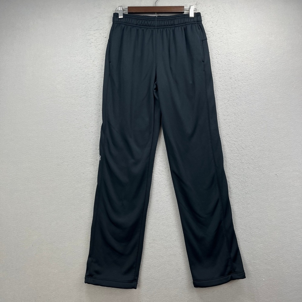 Under Armour Rival Fleece Pants Mens Small Tall Black Loose ColdGear Athleisure